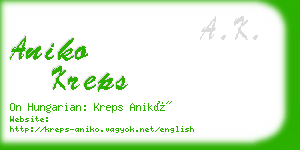 aniko kreps business card